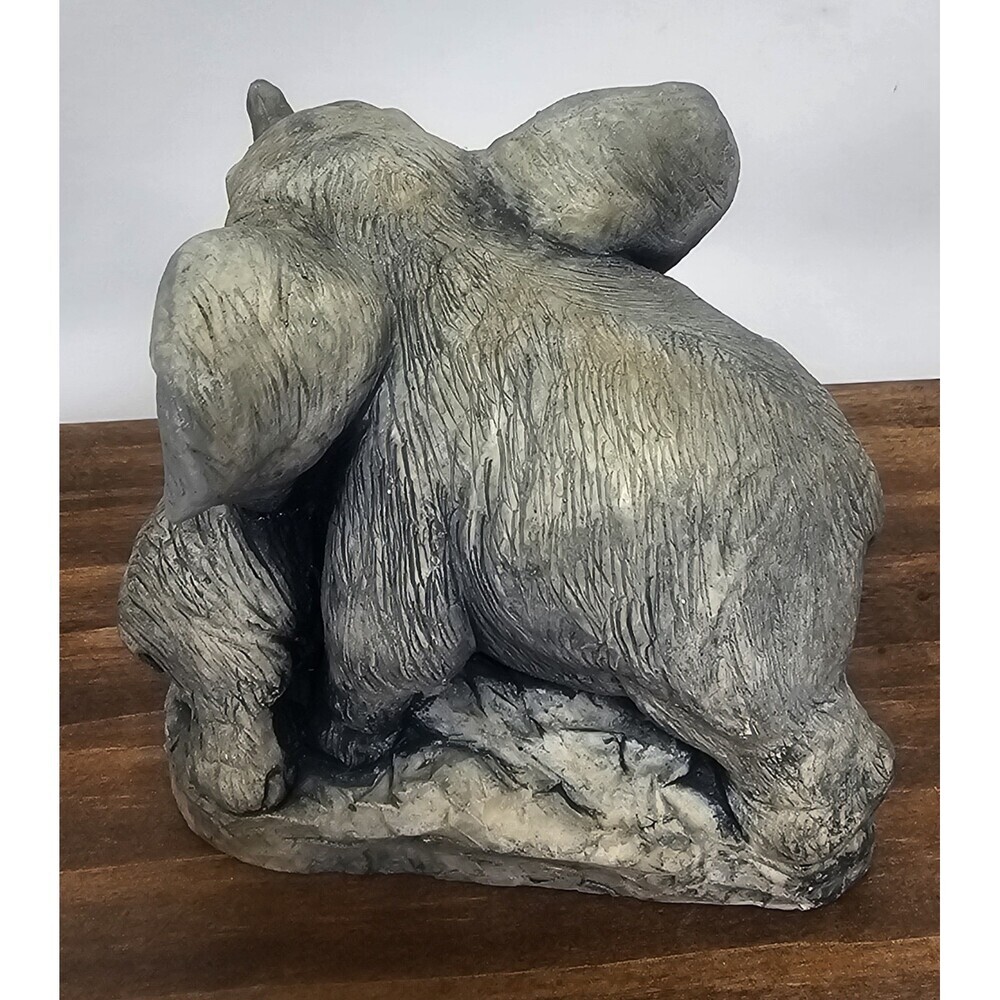 Vintage Mt. St. Helen's Volcanic Ash Elephant & Calf Figurine Sculpture 80s 3x3" - Picture 3 of 6